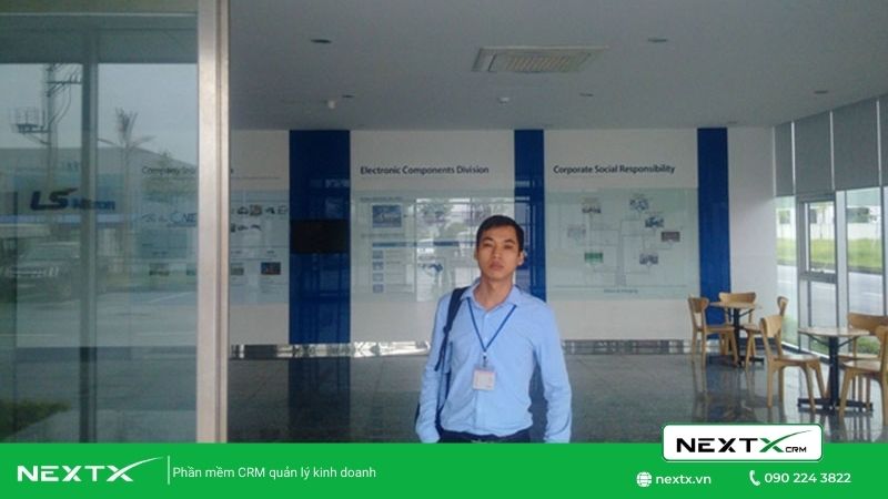 Ông Cao Hữu Sảng – Cán bộ dự án của NextCRM trong buổi nghiệm thu hệ thống
