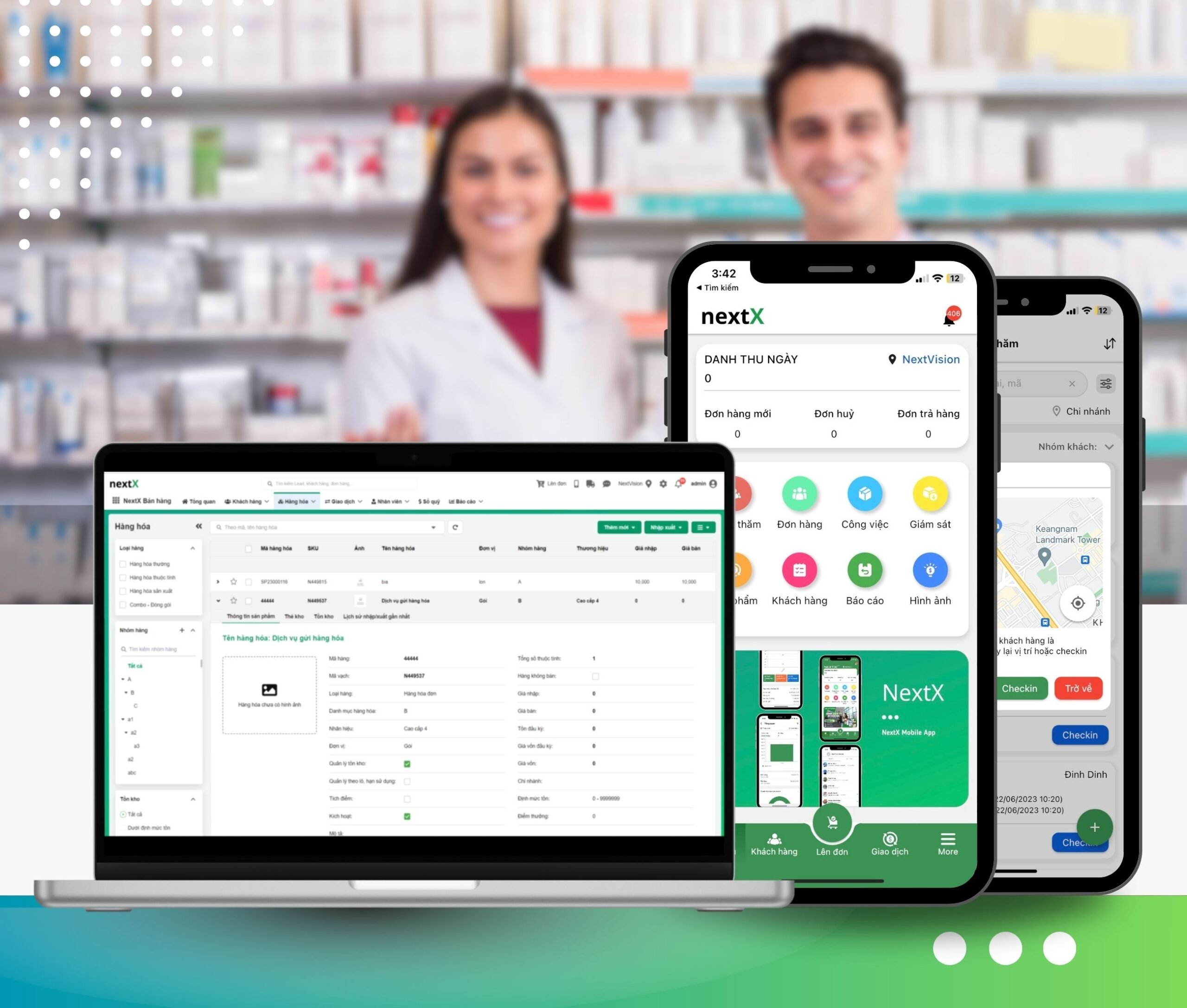 nextx dms nganh dược phẩm nhà thuốc y tế