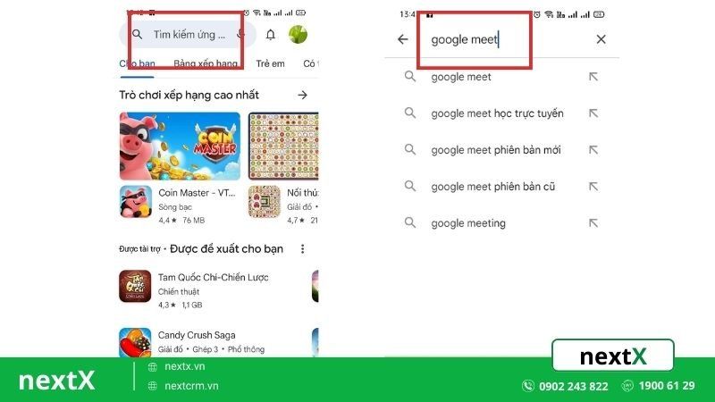 cài đặt ứng dụng