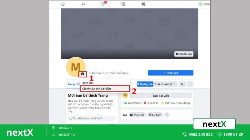bước 3 tạo trang facebook trên máy tính