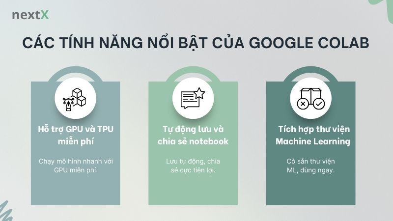 Các tính năng nổi bật của Google Colab