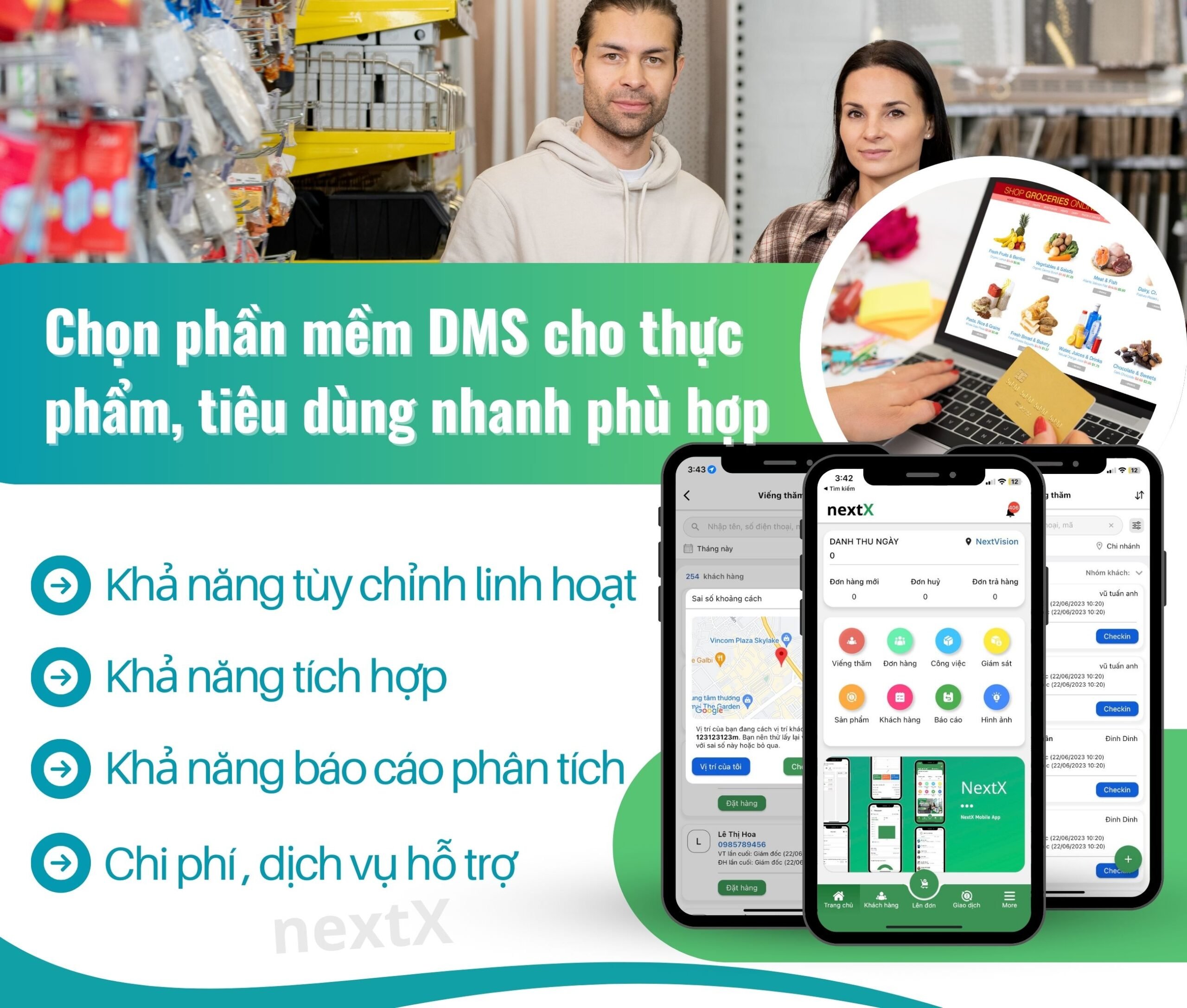 chọn phần mềm dms cho thực phẩm tiêu dùng nhanh