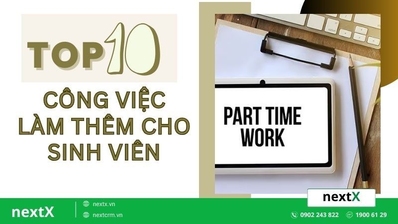 Top 10 công việc làm thêm cho sinh viên thu nhập hấp dẫn