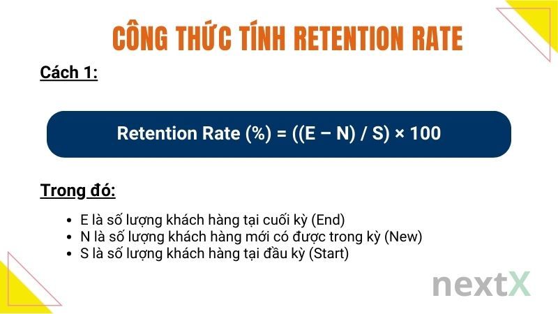 Công thức tính Retention Rate
