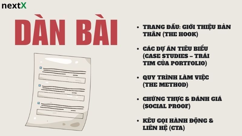 Dàn bài chuẩn portfolio
