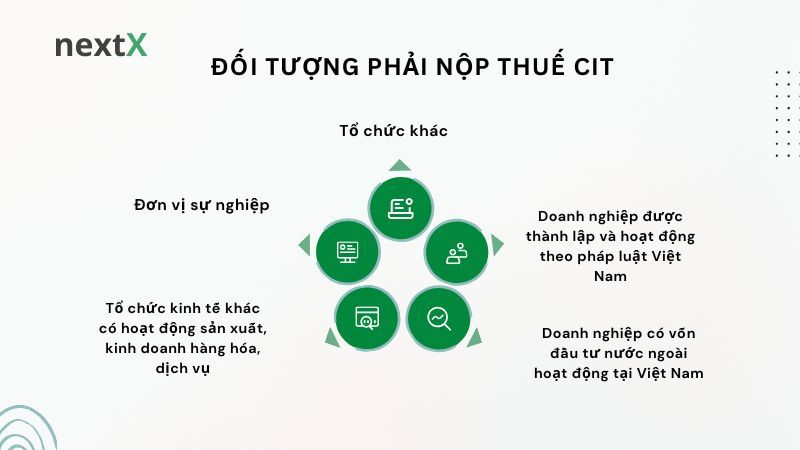 Đối tượng phải nộp thuế CIT 