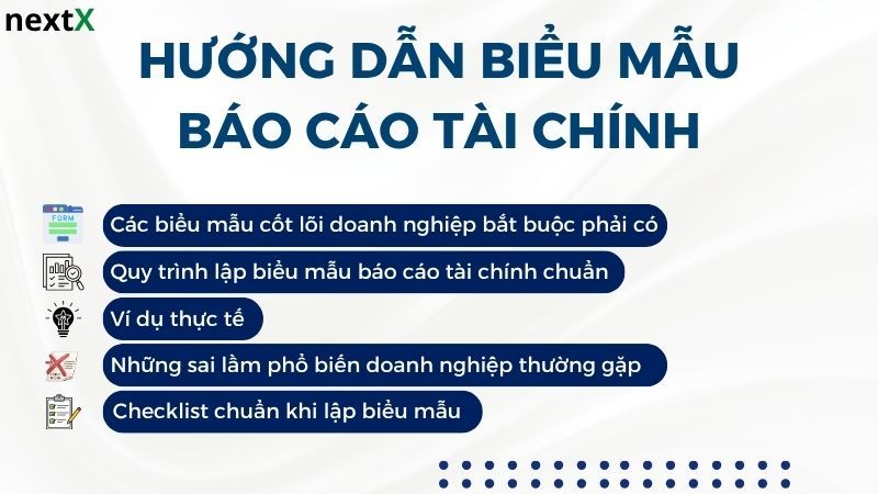Hướng dẫn biểu mẫu báo cáo tài chính