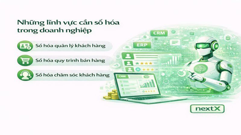 Những lĩnh vực cần số hóa trong doanh nghiệp