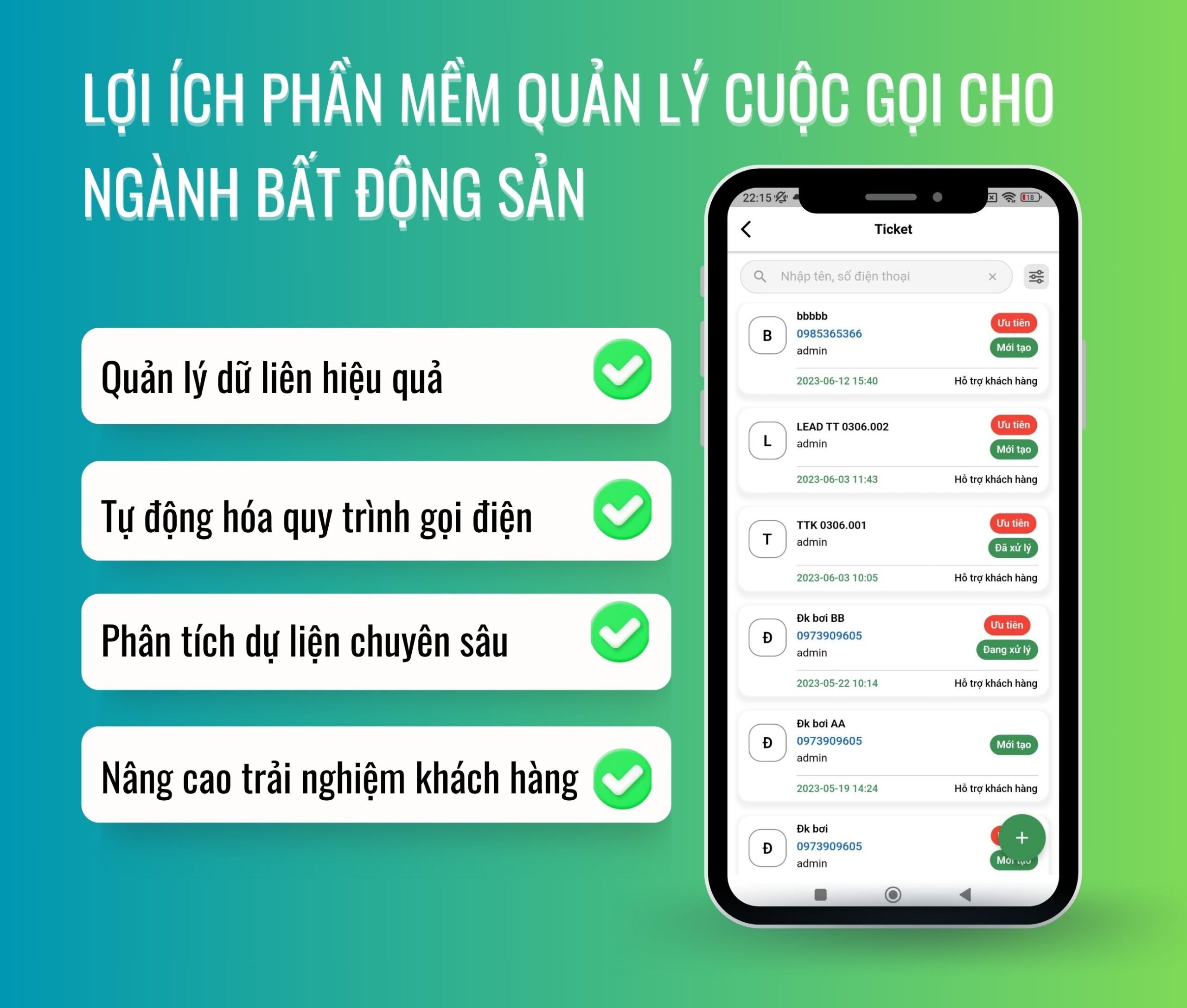 lợi ích phần mềm quản lý cuộc gọi cho ngành bất động sản 