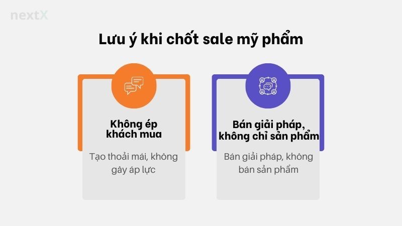 Lưu ý khi chốt sale mỹ phẩm
