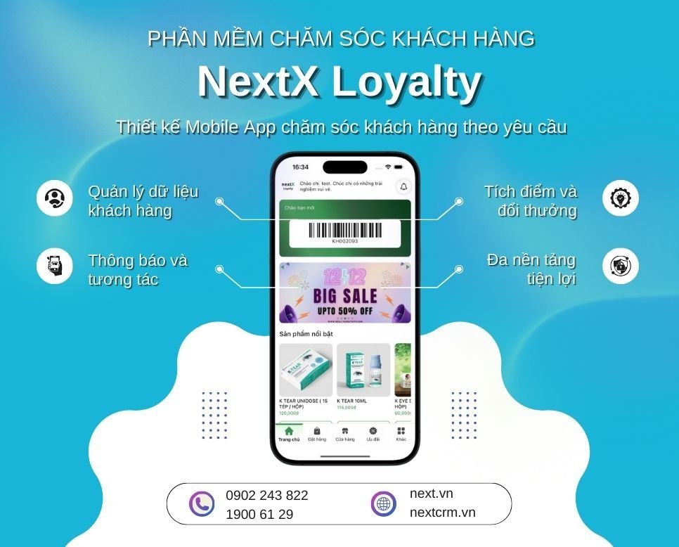 Phần mềm Loyalty App NextX uy tín và toàn diện