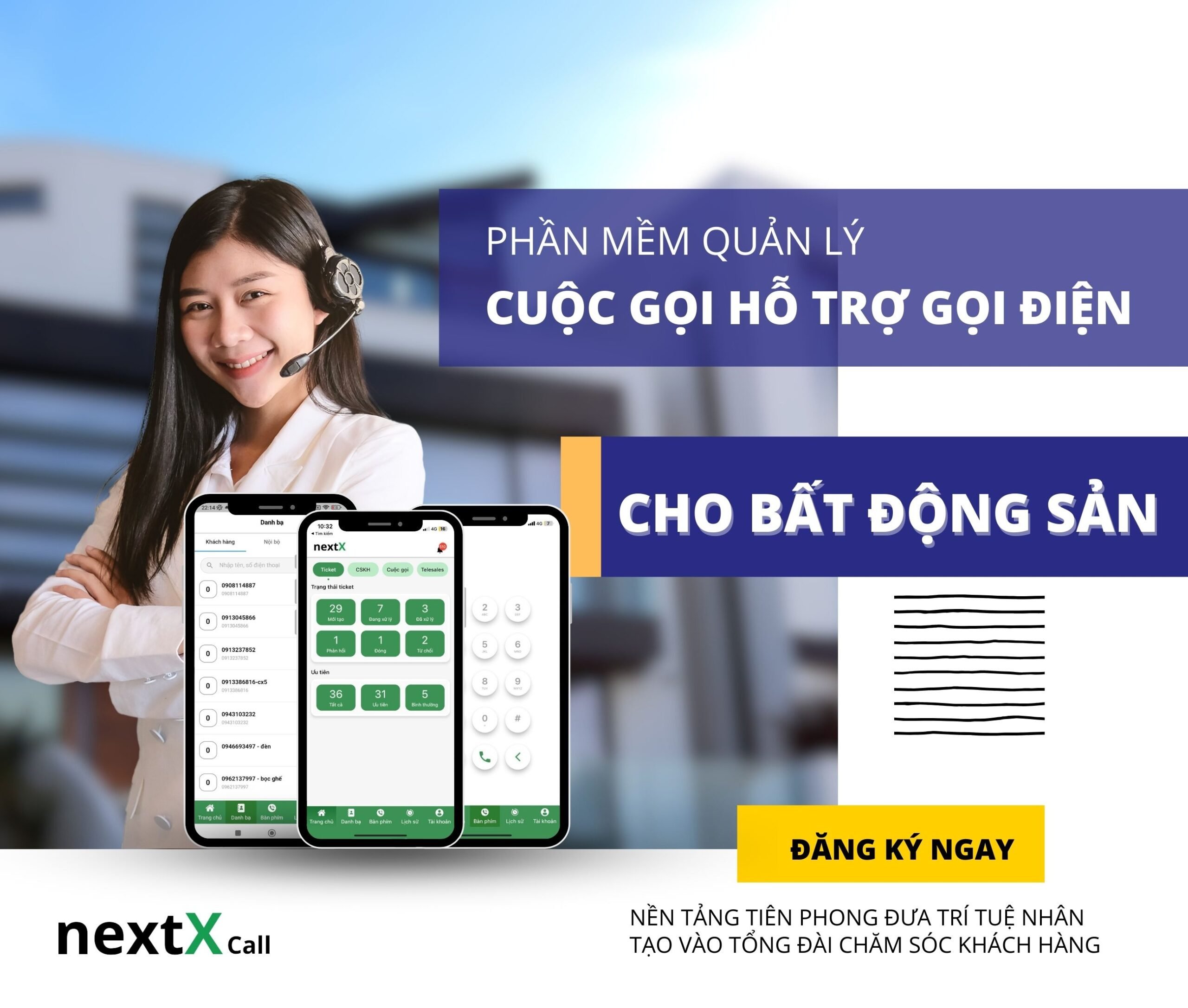 phần mềm quản lý cuộc gọi hỗ trợ gọi điện cho bất động sản