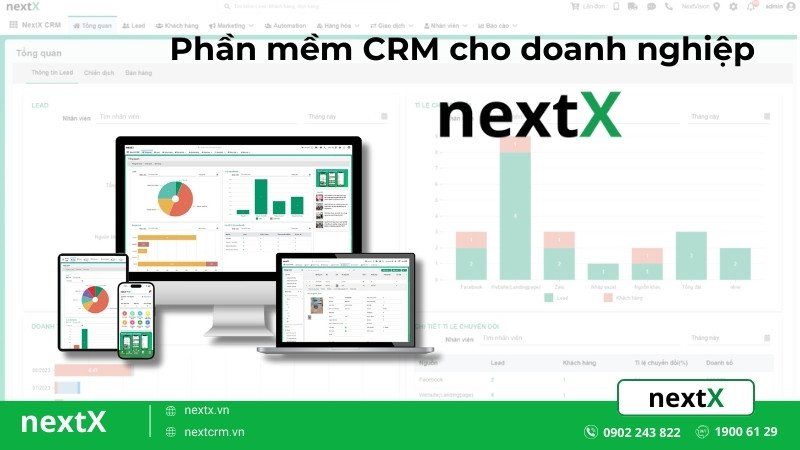 Phần mềm CRM cho doanh nghiệp NextX