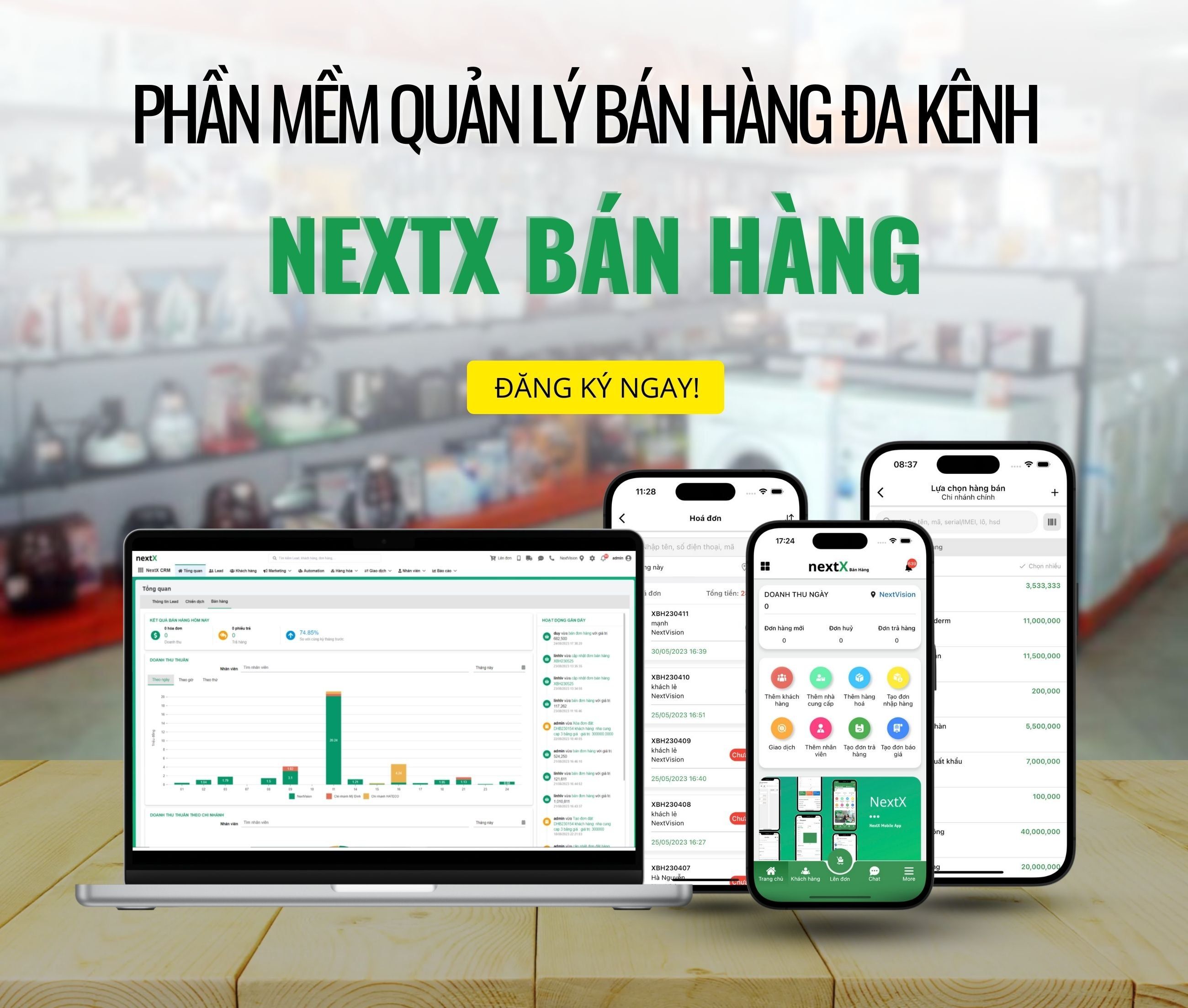Phần mềm quản lý bán hàng đa kênh NextX giúp chuyển đổi số cho doanh nghiệp