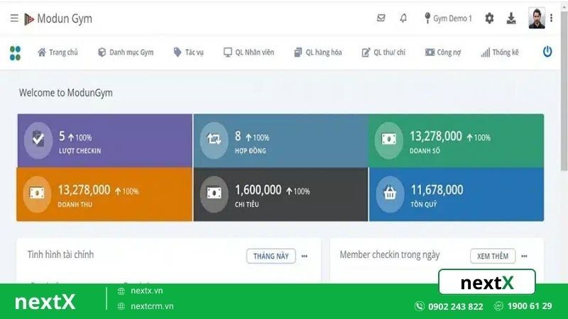 phần mềm quản lí gym online
