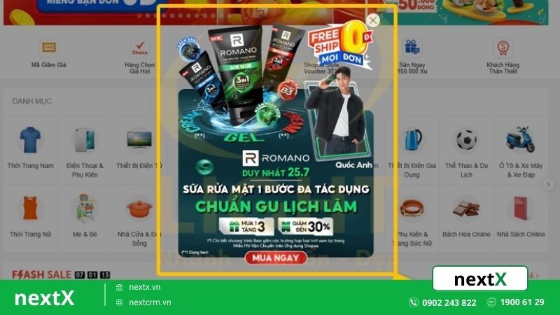 popup hiện khi vào trang
