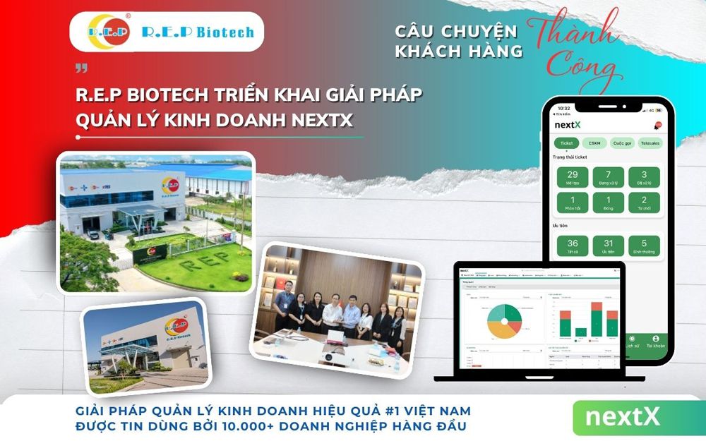 NextX triển khai giải pháp quản ký Kinh doanh NextX cho R.E.P Biotech
