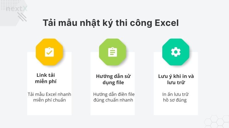 Tải mẫu nhật ký thi công Excel