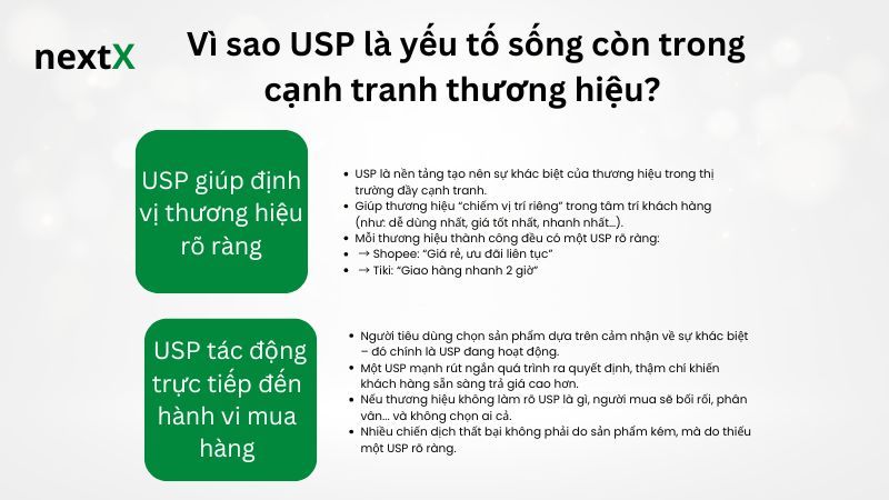  Vì sao USP là yếu tố sống còn trong cạnh tranh thương hiệu?